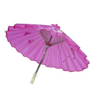 Chinese decoratie paraplu roze met bloemen   -