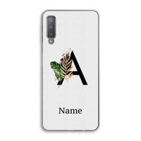 Charcoal Flora: Samsung Galaxy A7 (2018) Transparant Hoesje