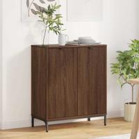 Dressoir bruin eikenkleur 69.5 x 33 x 82 cm Bewerkt hout