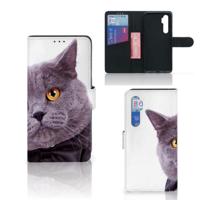 Xiaomi Mi Note 10 Lite | Telefoonhoesje | Met pasjeshouder | Kat