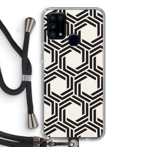 Geometrisch patroon: Samsung Galaxy M31 Transparant Hoesje met koord