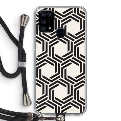 Geometrisch patroon: Samsung Galaxy M31 Transparant Hoesje met koord