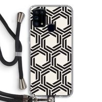 Geometrisch patroon: Samsung Galaxy M31 Transparant Hoesje met koord