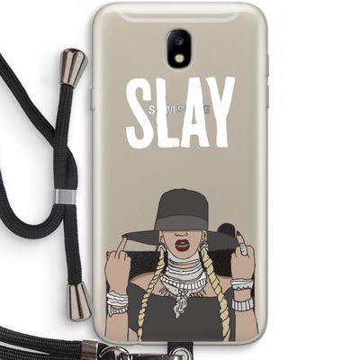 Slay All Day: Samsung Galaxy J7 (2017) Transparant Hoesje met koord