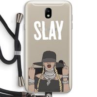 Slay All Day: Samsung Galaxy J7 (2017) Transparant Hoesje met koord