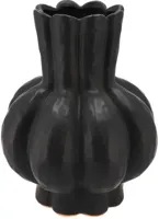 Daan Kromhout Design vaas aardewerk garlic low 21x25cm zwart