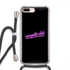 Vice Black: iPhone 8 Plus Transparant Hoesje met koord