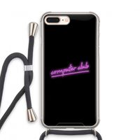 Vice Black: iPhone 8 Plus Transparant Hoesje met koord