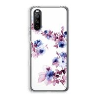 Waterverf bloemen: Sony Xperia 10 III Transparant Hoesje