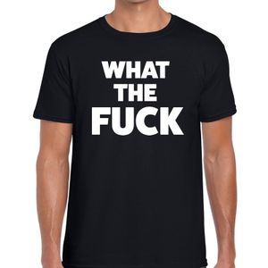 What the Fuck tekst t-shirt zwart heren