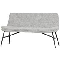 WOOOD Lucy Eetkamerbankje - Bouclé - Off White - 87x150x67