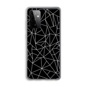 Geometrische lijnen wit: Samsung Galaxy A72 Transparant Hoesje