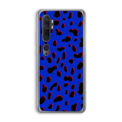 Blue Leopard: Xiaomi Mi Note 10 Transparant Hoesje