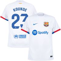 FC Barcelona Shirt Uit 2023-2024 + Kounde 23