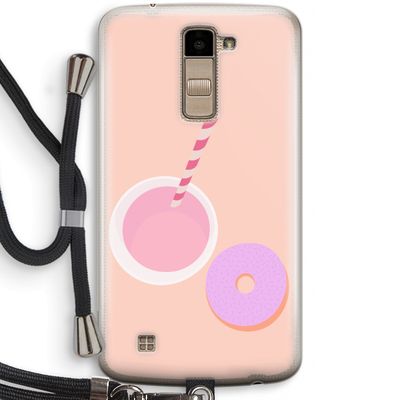 Donut: LG K10 (2016) Transparant Hoesje met koord