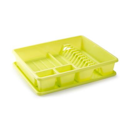 Plasticforte Afwas afdruiprek - groen - kunststof - 48x38x9 cm - lekbak