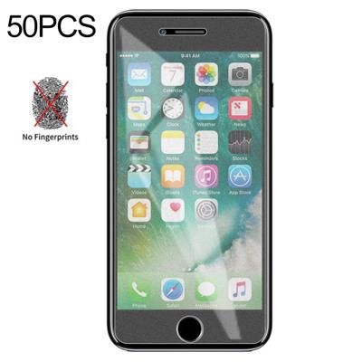 50 stuks non-Full matte Frosted gehard glas film voor iPhone 7/8