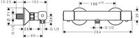 Hansgrohe Ecostat douchethermostaat opbouw chroom - thumbnail