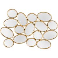 Decoratieve Gouden Spiegel 90x61cm - Kunststof Design