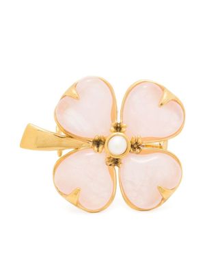 Goossens broche à design de trèfle - Or