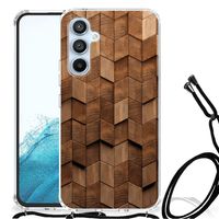 Stevig Telefoonhoesje voor Samsung Galaxy A54 5G Wooden Cubes