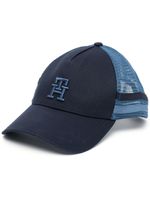 Tommy Hilfiger casquette en coton à logo brodé - Bleu