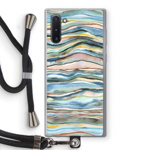 Watercolor Agate: Samsung Galaxy Note 10 Transparant Hoesje met koord