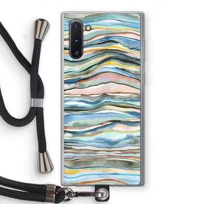 Watercolor Agate: Samsung Galaxy Note 10 Transparant Hoesje met koord