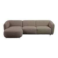 by fonQ Soft Hoekbank met Chaise Longue Links - Taupe