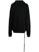 Ann Demeulemeester hoodie en coton à manches longues - Noir - thumbnail