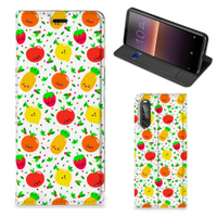 Sony Xperia 10 II Flip Style Cover Fruits - thumbnail