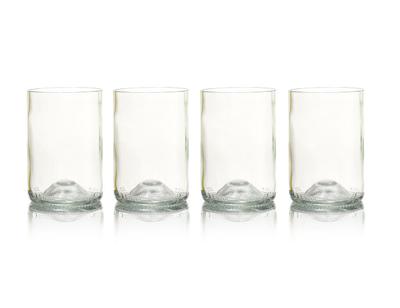 Rebottled glazen - 4-pack - clear