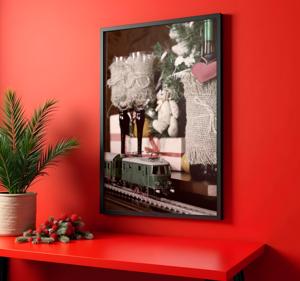 Speelgoed trein kerst poster