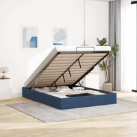 Bedframe zonder matras 140x200 cm stof blauw