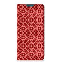 Samsung Galaxy A73 Hoesje met Magneet Batik Rood - thumbnail