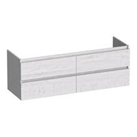 Brauer Joy - Onderkast - 140 cm - met 4 Softclose Lades Greeploos en 2 Sifon Uitsparingen - Forest Seashell