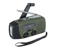 Fosco Emergency Noodradio met lampje en powerbank Groen, Zwart Fosco Emergency Noodradio met lampje en powerbank Groen, Zwart