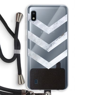 Marmeren pijlen: Samsung Galaxy A10 Transparant Hoesje met koord