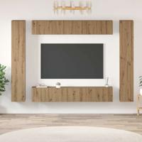 Tv-meubelset 10 pcs artisanaal eikenkleurig 30.5 x 30 x 90 cm