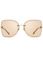 Jimmy Choo Eyewear Leti square-frame sunglasses - Tons neutres - thumbnail