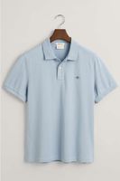 GANT Regular Fit Polo shirt Korte mouw lichtblauw - thumbnail