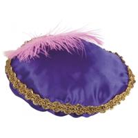 Boland Pieten baret - met veer - paars - voor kinderen - pietenmuts - Sinterklaasfeest