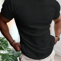 Bon&Bon Homme Casual Heren T-shirt - Zwart - Ronde Hals - Korte Mouwen Zwart / XXL