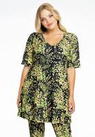 Yoek Tuniek wide bottom MIMOSA | Zwart | Maat 54/56