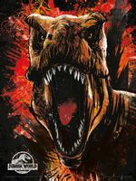 Jurassic World Fallen Kingdom T-rex Sketch Art Print 30x40cm - thumbnail