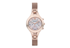 Horlogeband Armani AR7391 Mesh/Milanees Rosé