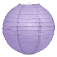 Luxe bol feest lampion - lila paars - dia 25 cm - papier