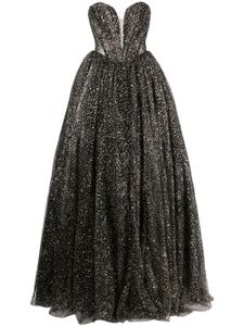 Rhea Costa robe Cassiopea à paillettes - Noir