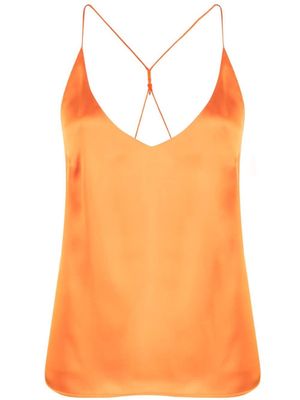 Blanca Vita caraco satiné à fines bretelles - Orange