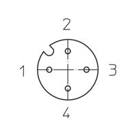 Lutronic 1141 Sensor/actuator connector, geassembleerd M12 Aantal polen (sensoren): 4 Koppeling, haaks 2.00 m 1 stuk(s)